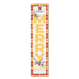 Jardine - Northern State University Wolves 12'' x 48'' Outdoor Merry Christmas Leaner - White