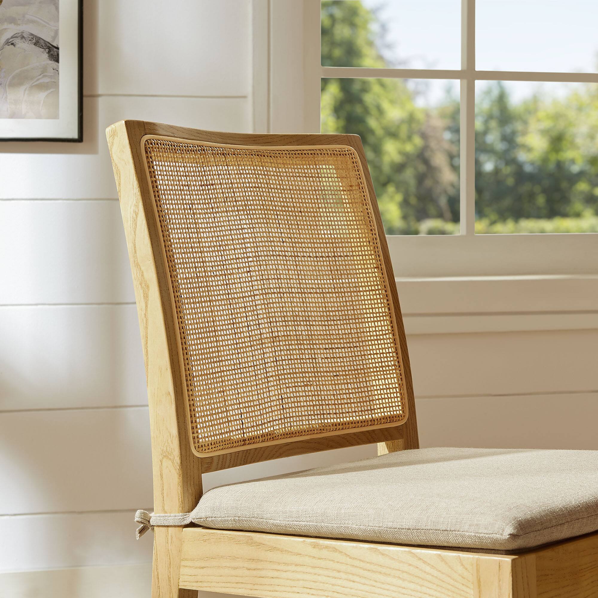 Alt View 1. Modway - Ovard Wood and Rattan Dining Chair by Modway - Natural.