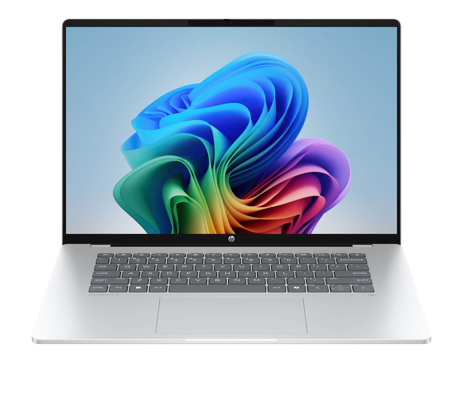 HP - OmniBook 5 Laptop Computer 16" 2K Snapdragon X 16 GB memory;512 GB SSD - Glacier silver aluminum