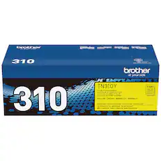 Front. Brother - TN310Y High-Yield Toner Cartridge - Yellow.