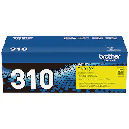 Front. Brother - TN310Y High-Yield Toner Cartridge - Yellow.