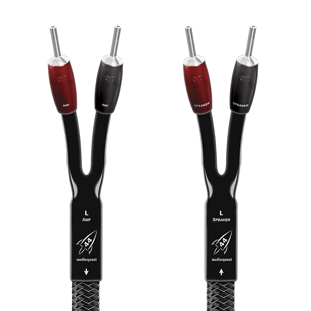 incompleet Minst Vermomd AudioQuest Rocket 44 10' Pair Full-Range Speaker Cable, Silver Banana  Connectors Silver/Black ROCK4410FR - Best Buy