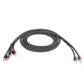 Angle. AudioQuest - Rocket 44 10' Pair Bi-Wire Speaker Cable, Silver Banana Connectors - Silver/Black.