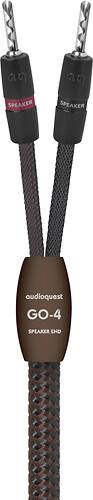 Front. AudioQuest - Go-4 12' Pair Speaker Cable - Brown/Black.