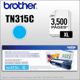 Brother - TN315C High-Yield Toner Cartridge - Cyan