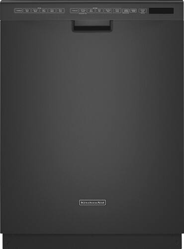 Front Standard. KitchenAid - 24" Tall Tub Built-In Dishwasher - Black.
