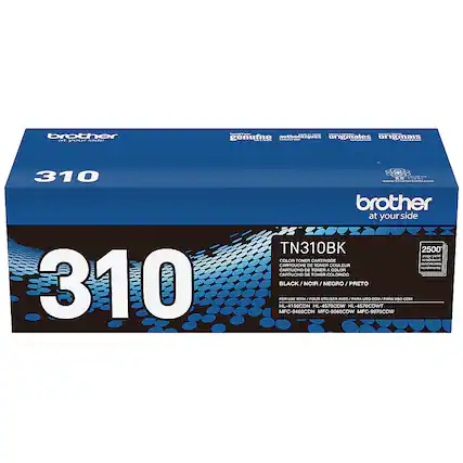 Front. Brother - TN310BK High-Yield Toner Cartridge - Black.