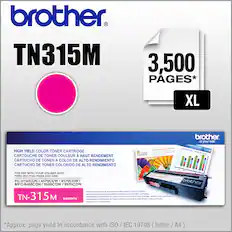 Front. Brother - TN315M XL High-Yield Toner Cartridge - Magenta.
