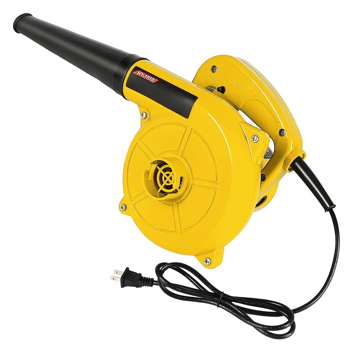 Front. Fabibe - Corded Electric Leaf Blower 2 In 1 Small Handheld Lightweight Sweeper/vacuum 110v 400w Portbale For Leaf/snow/dust - Yellow.