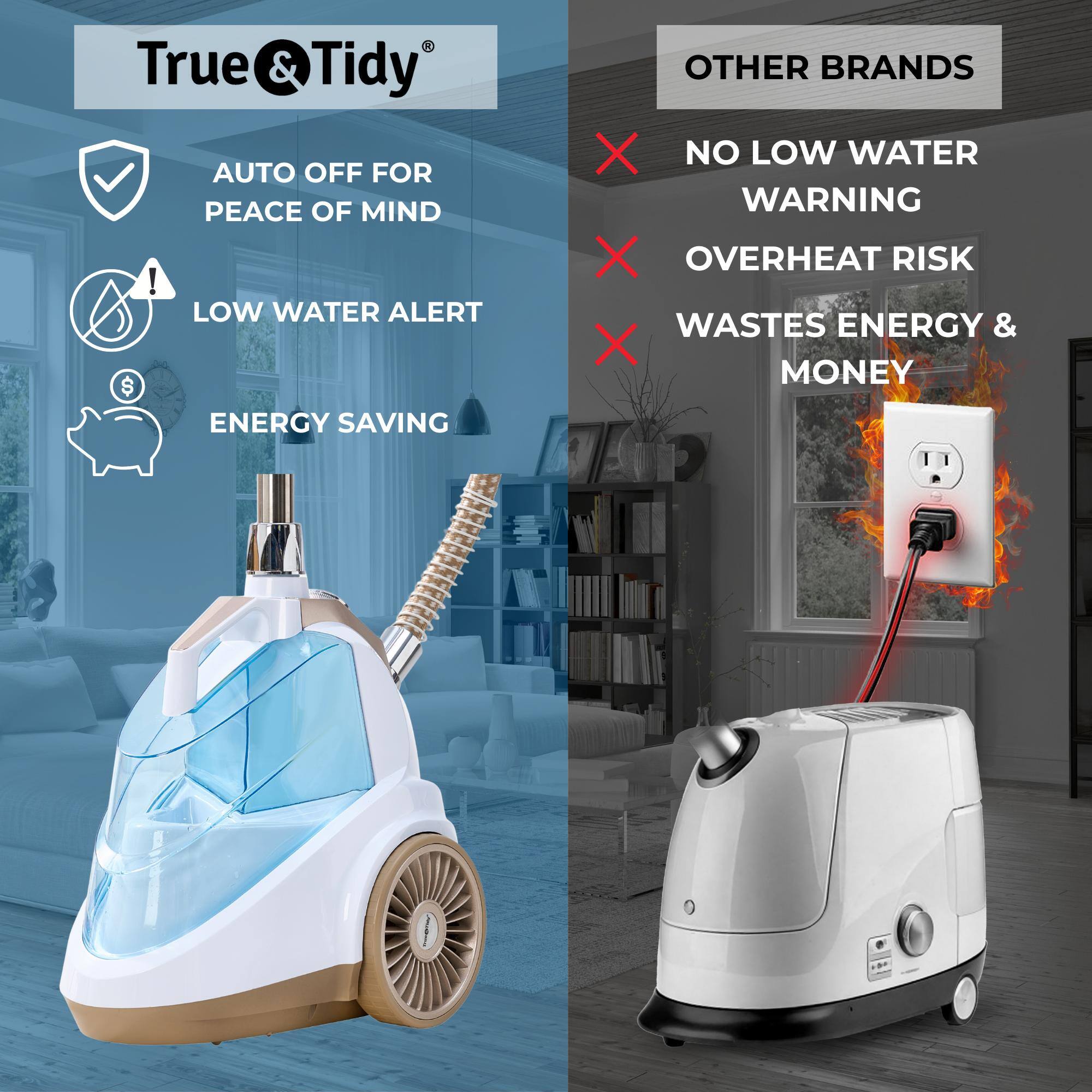 True & Tidy

AUTO OFF FOR PEACE OF MIND

LOW WATER ALERT

ENERGY SAVING

OTHER BRANDS

NO LOW WATER WARNING

OVERHEAT RISK

WASTES ENERGY & MONEY