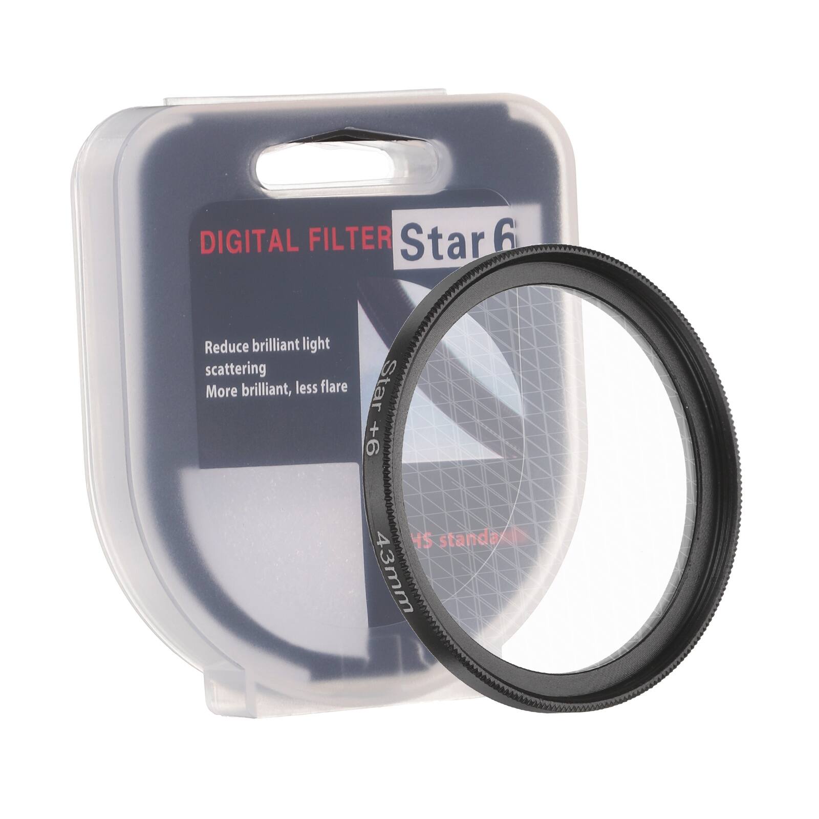 DIGITAL FILTER Star 6  
Reduce brilliant light scattering  
More brilliant, less flare  
Star 9+ 4 HS standa 43mm
