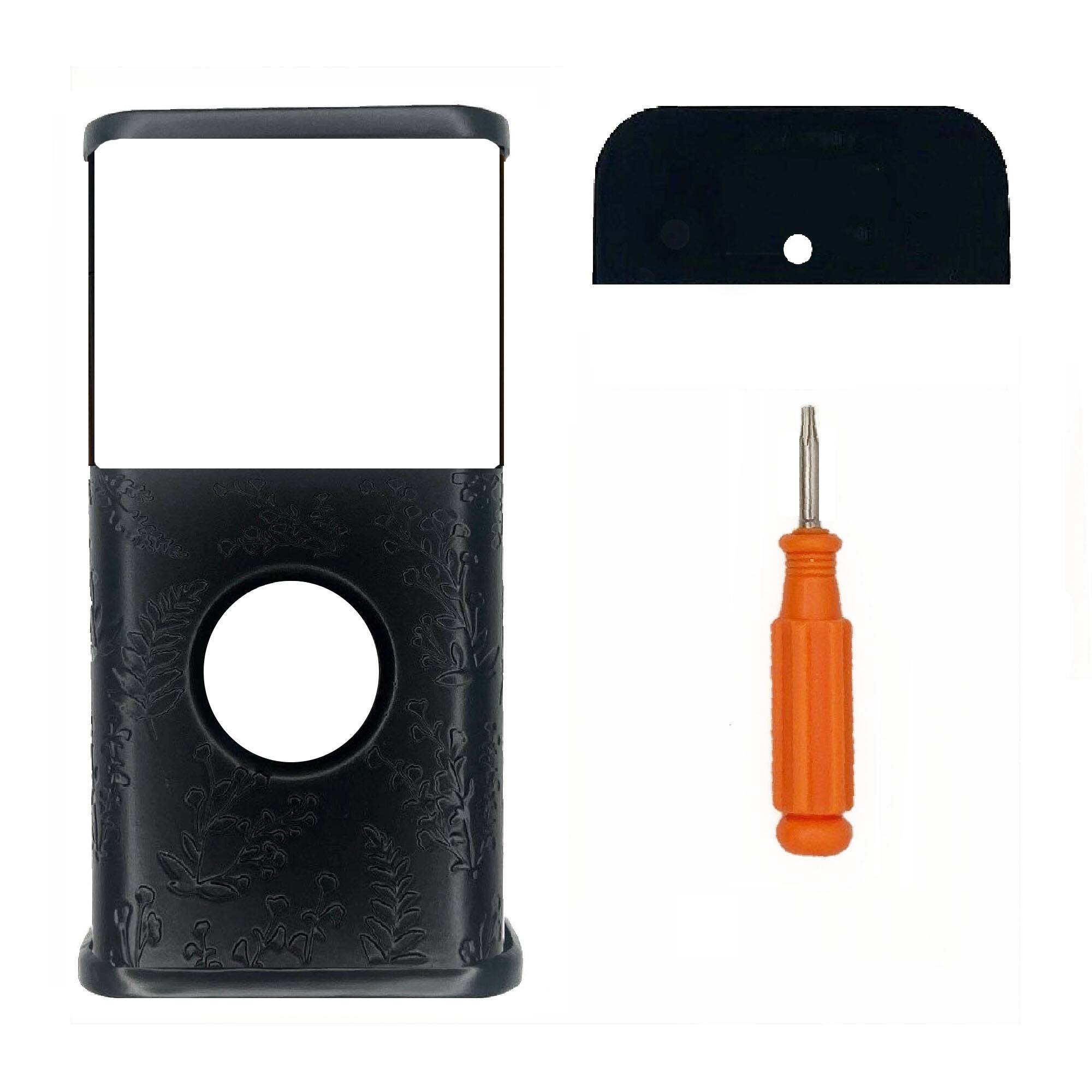Back. Michael Healy - Wildflower Video Doorbell Cover (Ring 3, 3 Plus, 4, Battery Plus, Battery Pro) - Matte Black.