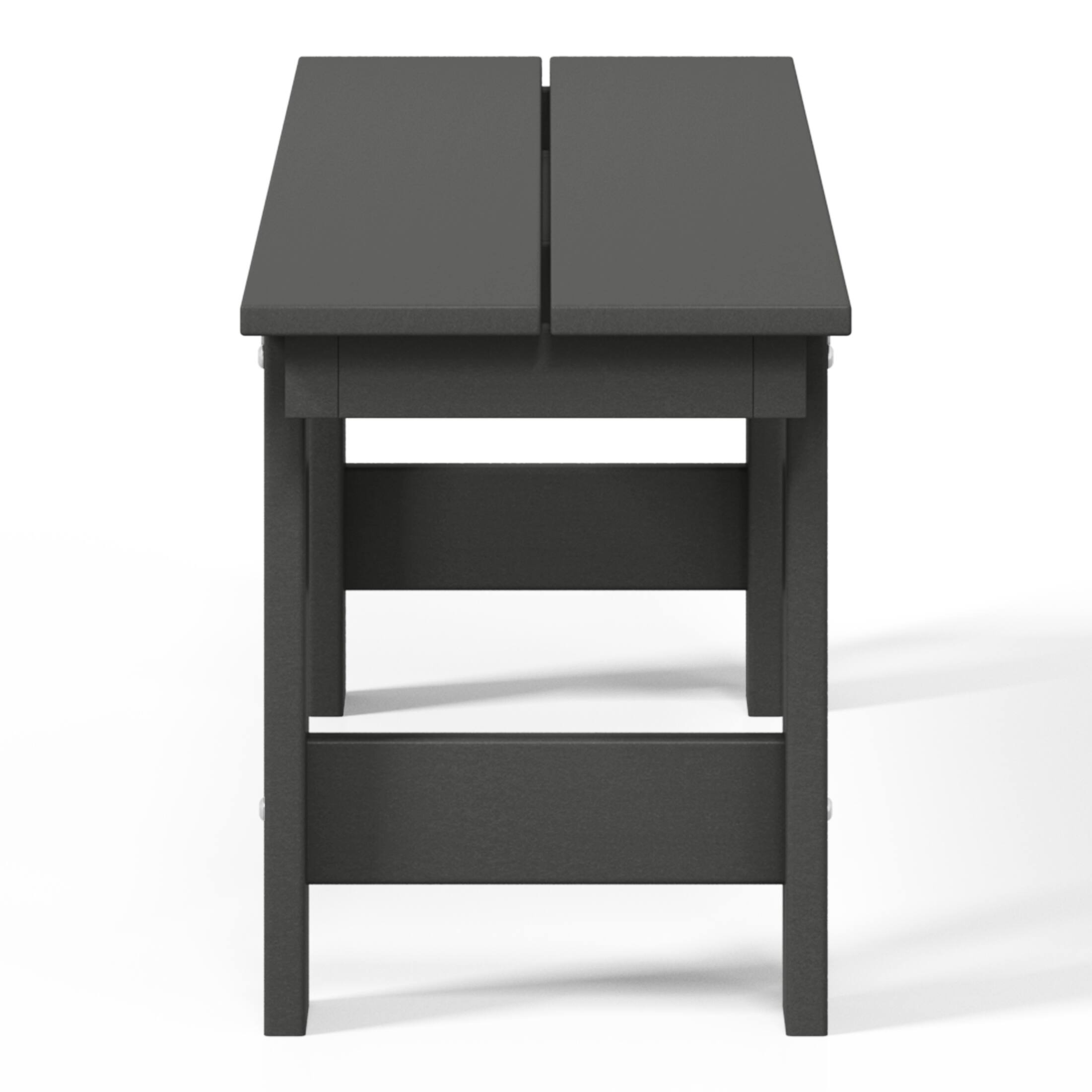 Left. WestinTrends - WestinTrends Ashore Outdoor HDPE 48" Modern Backless Patio Bench - Gray.