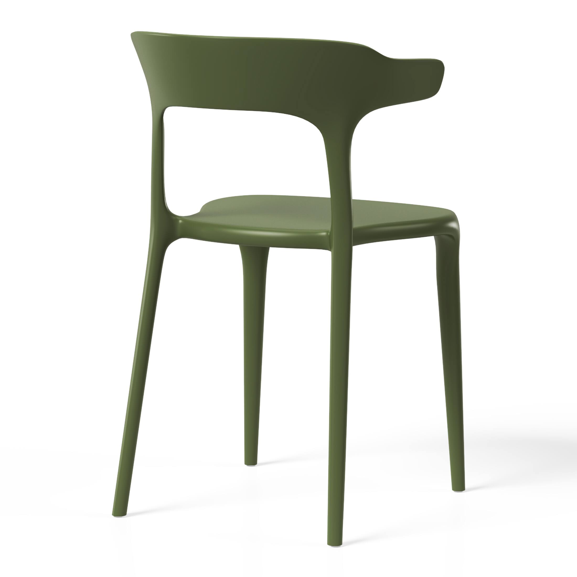 Alt View 2. WestinTrends - WestinTrends Playa 3-Piece Outdoor Metal Patio Dining Table Set With Stackable Modern Patio Side Chairs - Olive Green.