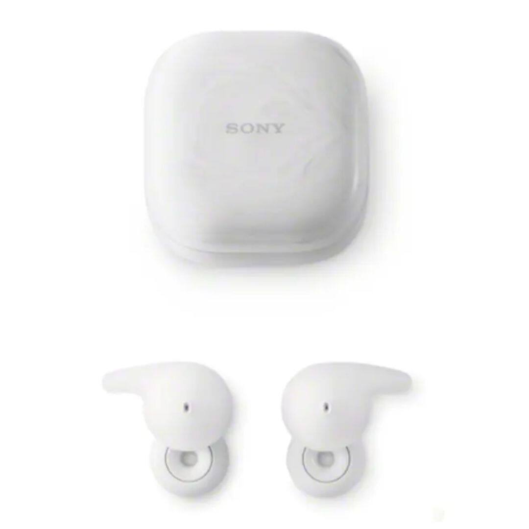 Left. Sony - Sony LinkBuds Open True Wireless Earbud White Headphones with Earbud Case Bundle - White.