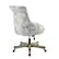 Left Zoom. Linon Home Décor - Scotmar Plush Button-Tufted Adjustable Office Chair With Wood Base - Off-White Floral.
