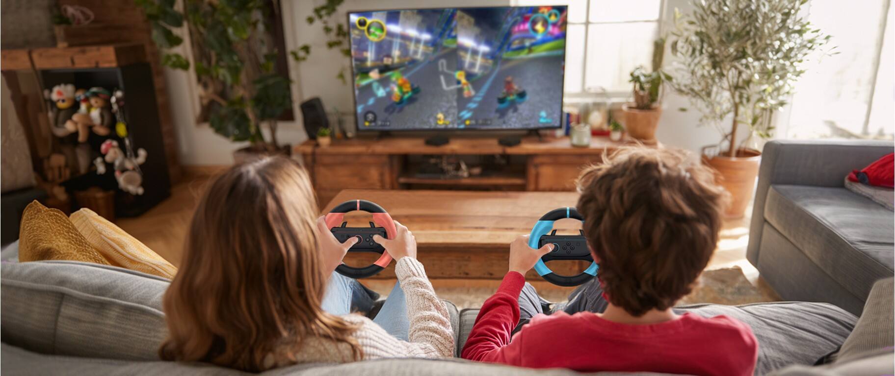 Alt View 5. GG Gear - GRIPZ Racing Wheel + RGB Wireless Controller Bundle for Nintendo Switch 2 - Red - Multicolor.