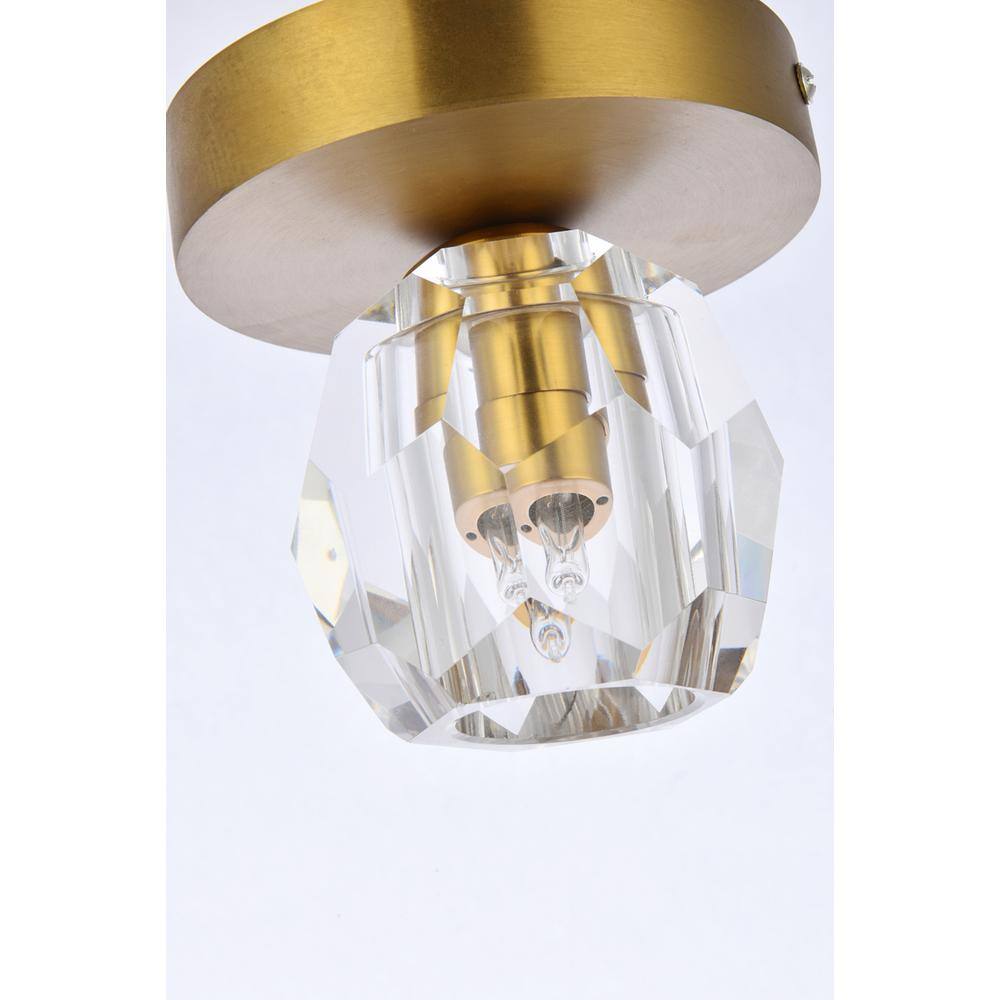 Alt View 2. Elegant Lighting - Eren 1 light gold flush mount - Gold.