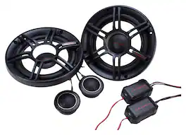 Crunch - 6.5" 2-Way Component Car Speakers with Polypropylene Cones (Pair) - Black/Silver