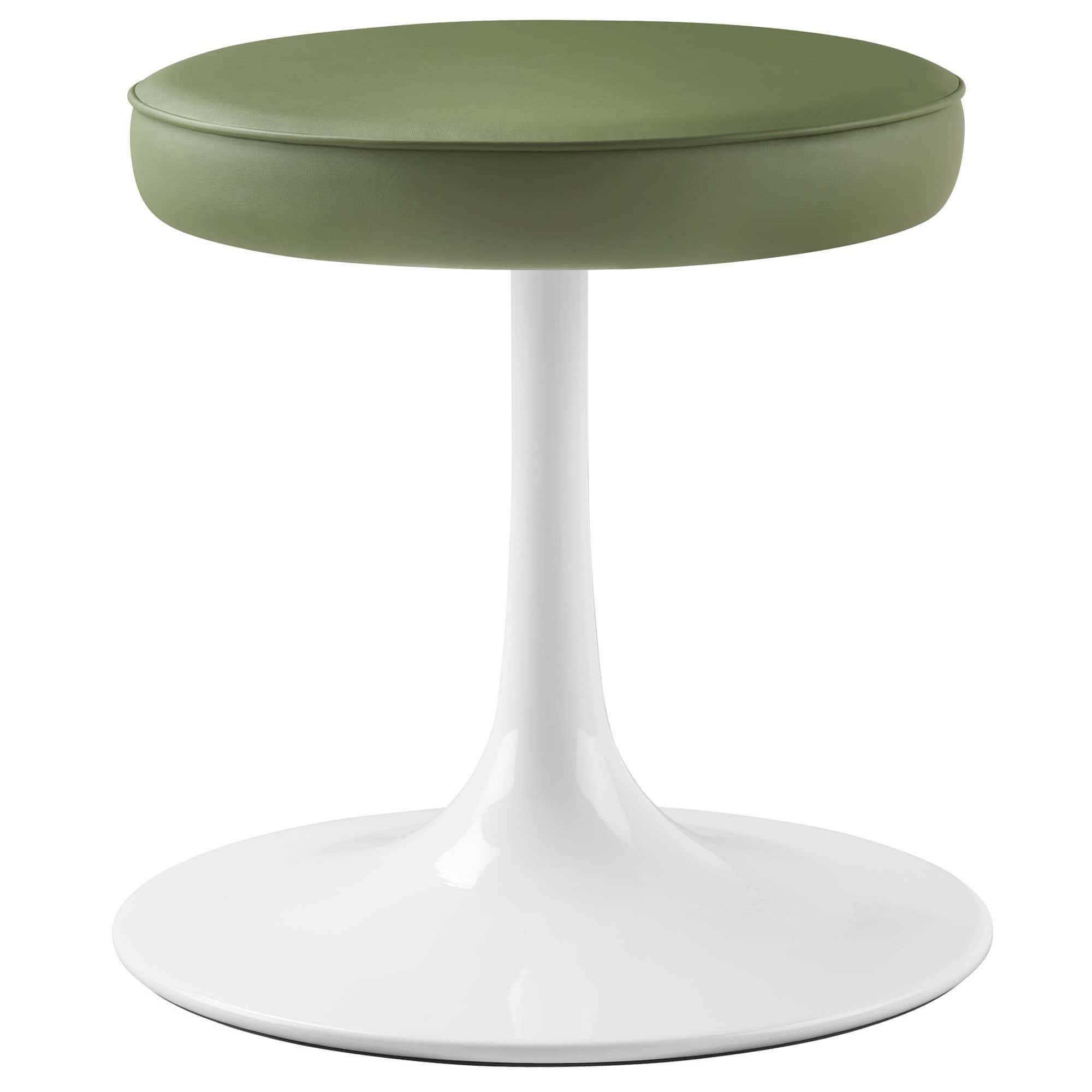 Lippa Vegan Leather Round Stool by Modway - Green