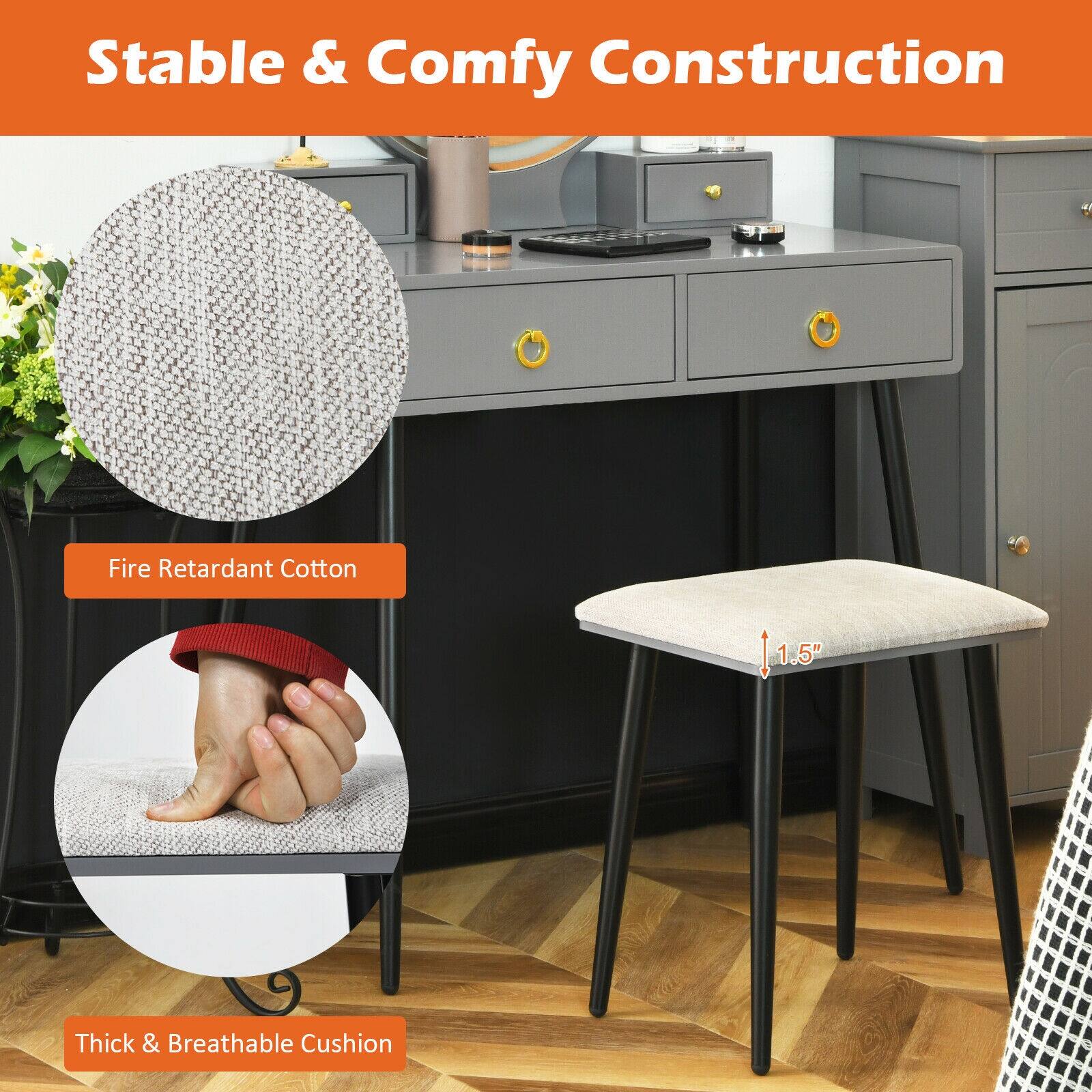 Stable & Comfy Construction

Fire Retardant Cotton

Thick & Breathable Cushion