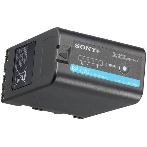 SONY RECHARGEABLE LITHIUM ION BATTERY PACK BP-U70  
E.F  
CHECK  
Sony Corporation  
14.4V 4.95Ah 72Wh