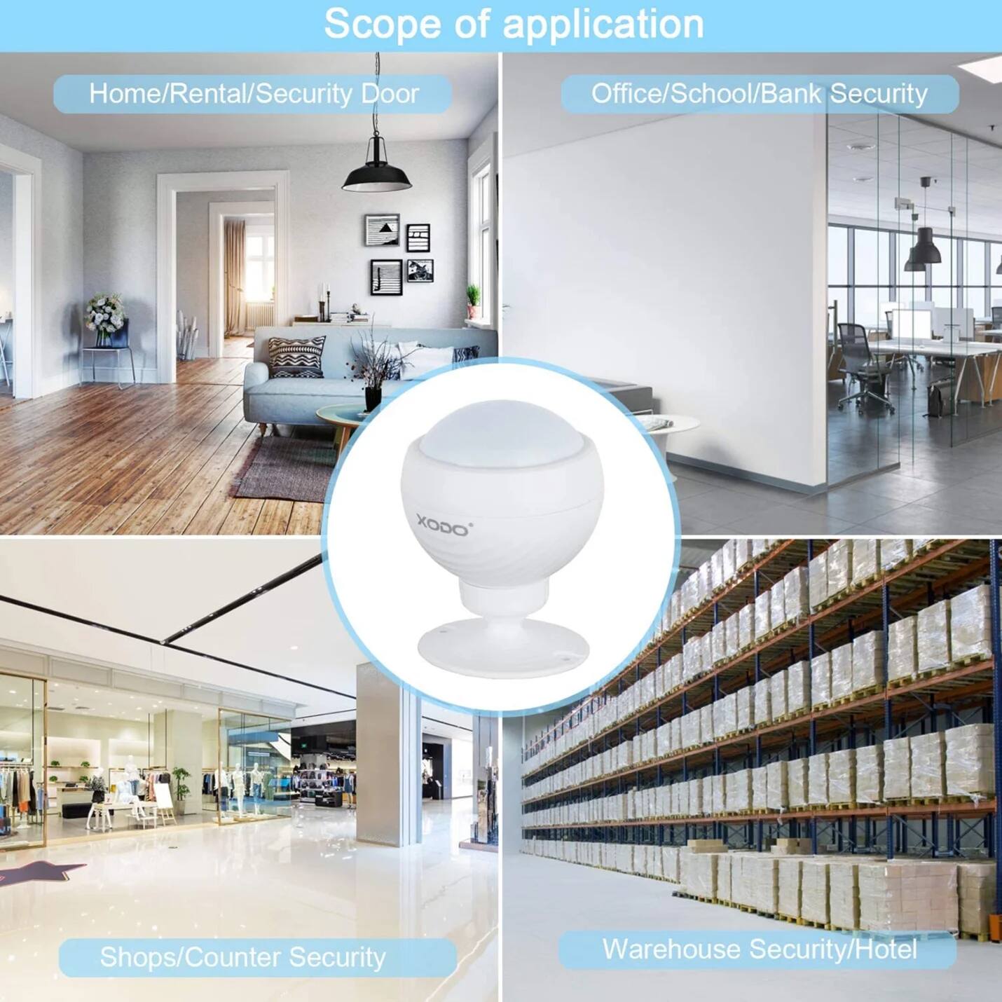 Scope of application

- Home/Rental/Security Door
- Office/School/Bank Security
- Shops/Counter Security
- Warehouse Security/Hotel