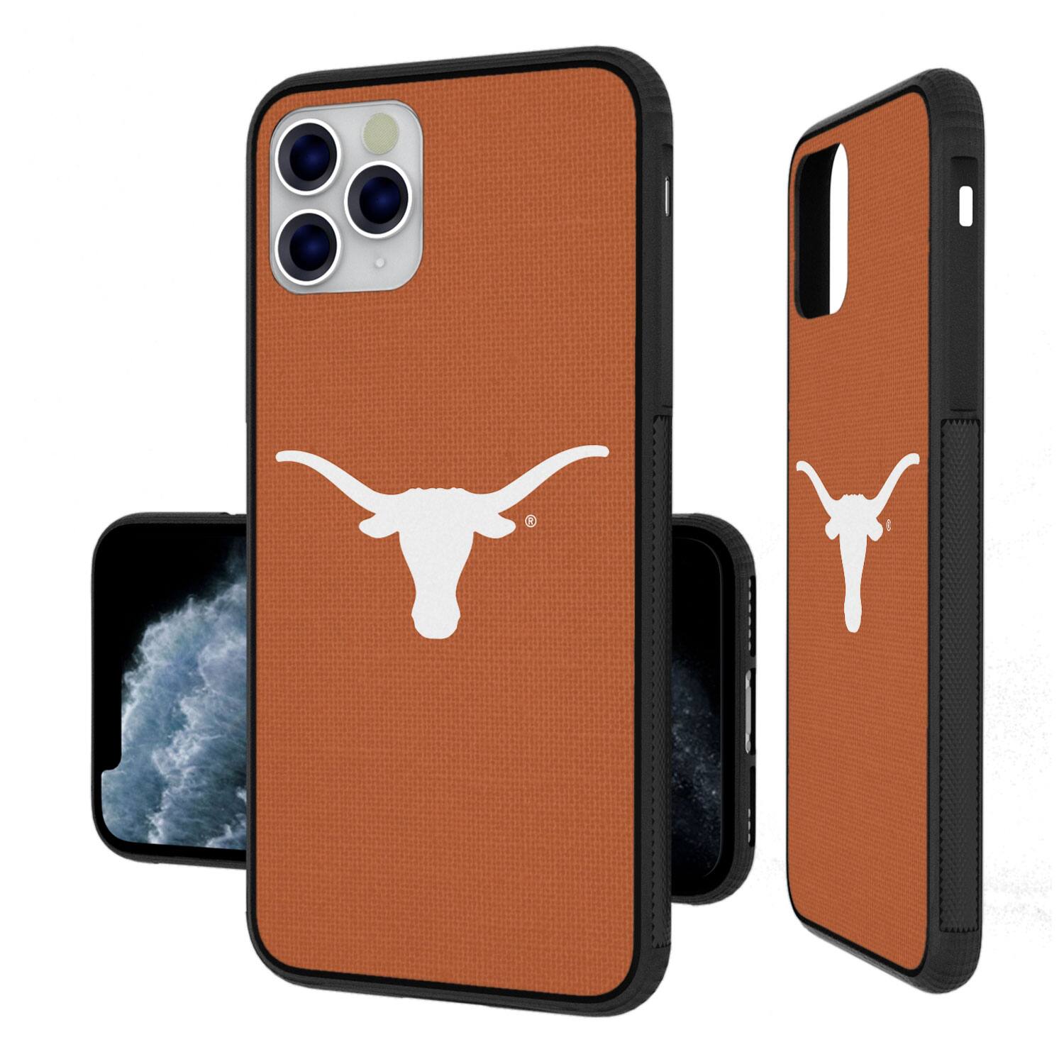 Front. Keyscaper - Texas Longhorns iPhone Solid Design Bump Case - 13 mini - Multicolor.