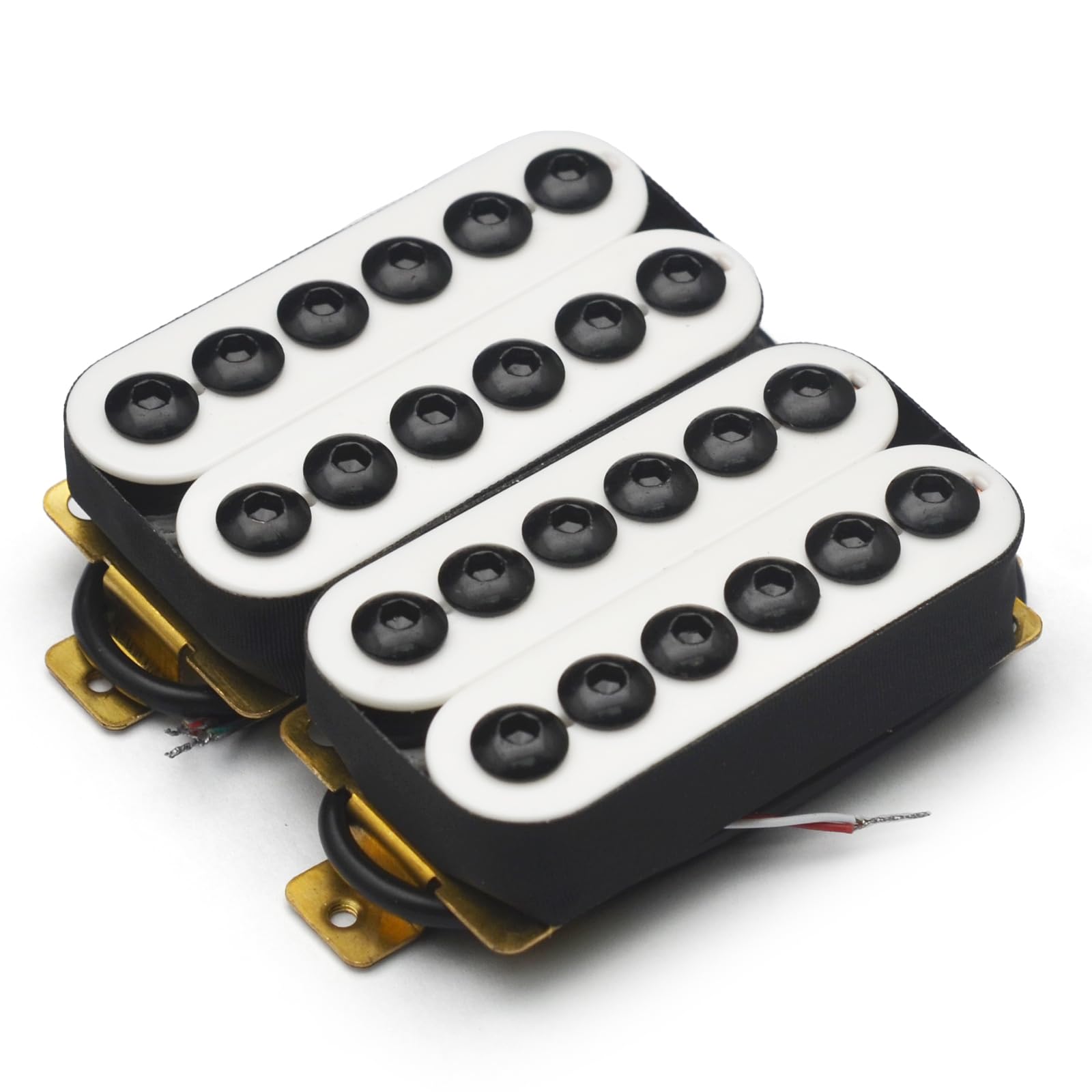 Alt View 3. Dazzling Pops - Adjustable Metal Double Coil Electric Guitar Pickups Humbucker Punk Neck/bridge Pickup () - Blue.