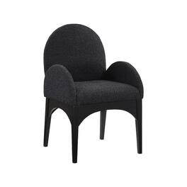 Meridian Furniture - Waldorf Boucle Fabric Dining Chair - Black