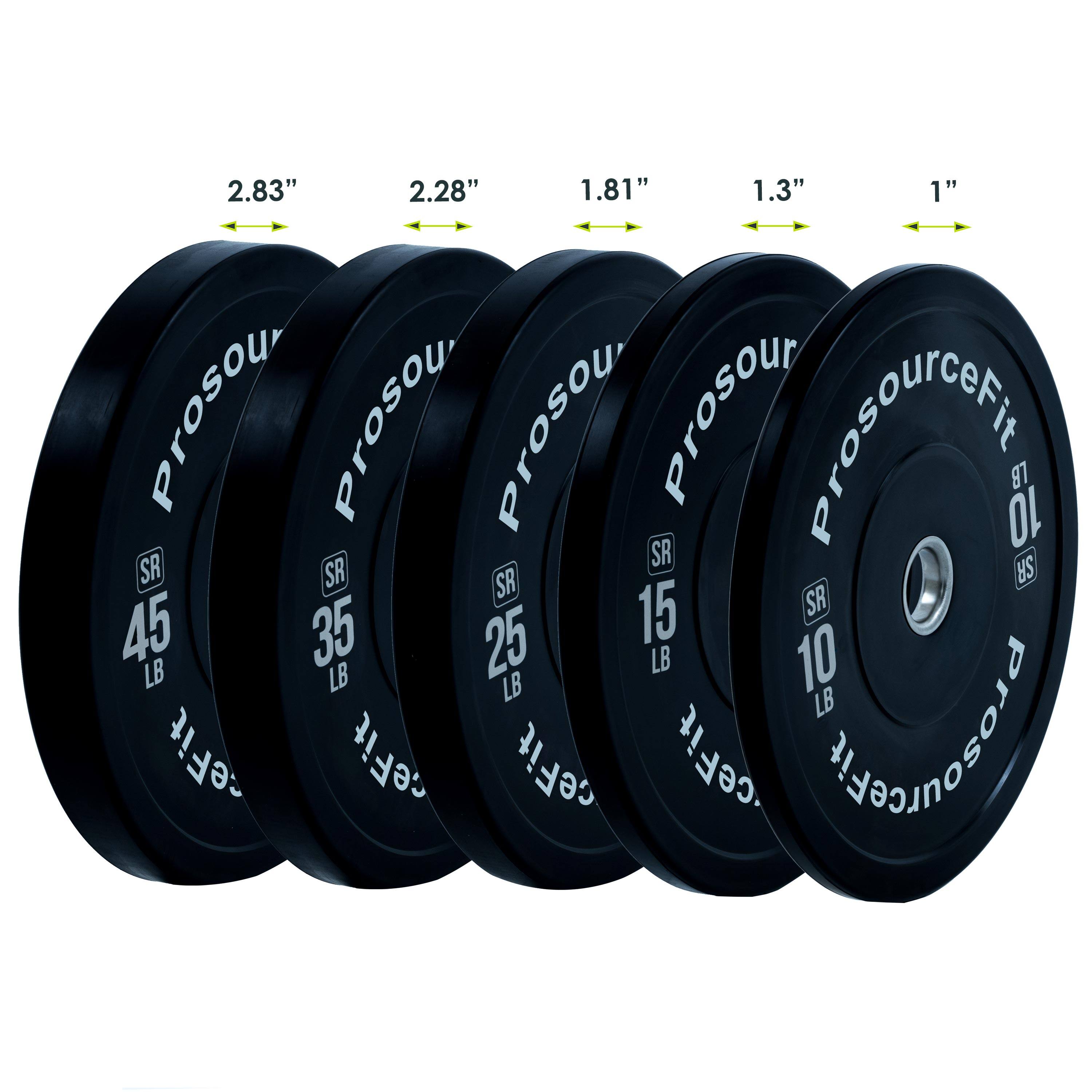 2.83" 2.28" 1.81" 1.3" 1" ProsourceFit 10 SR LB 15 SR LB 25 SR LB 35 SR LB 45 SR LB