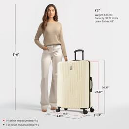 InUSA - Drip lightweight hardside spinner luggage 28" - SAND