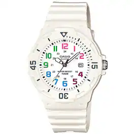 Casio - Women’s Dive-Style Analog Watch with Multicolor Dial - LRW-200H-7BV - White