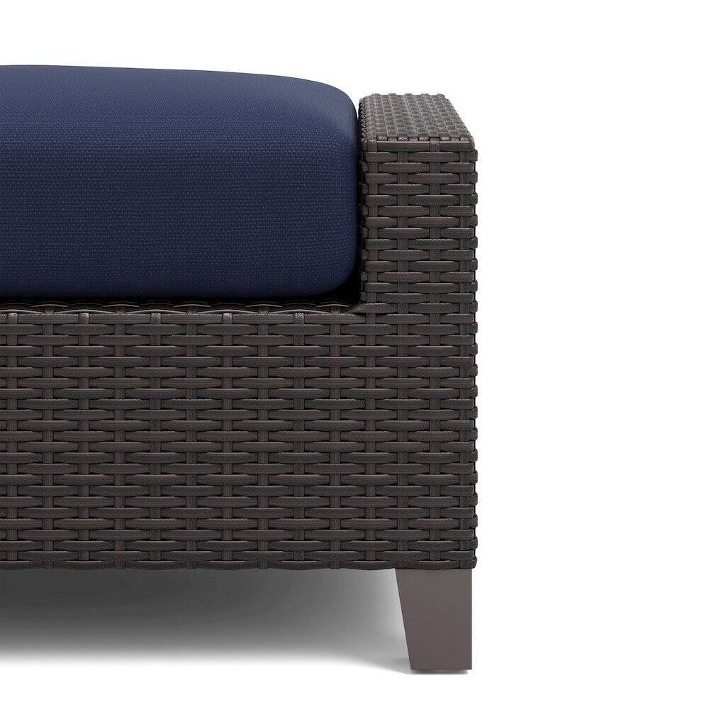 Alt View 1. Outdoor Escape - Brown Outdoor Ottoman Set of 2, Foot Rest Ottomans for Patio Use - Brown.
