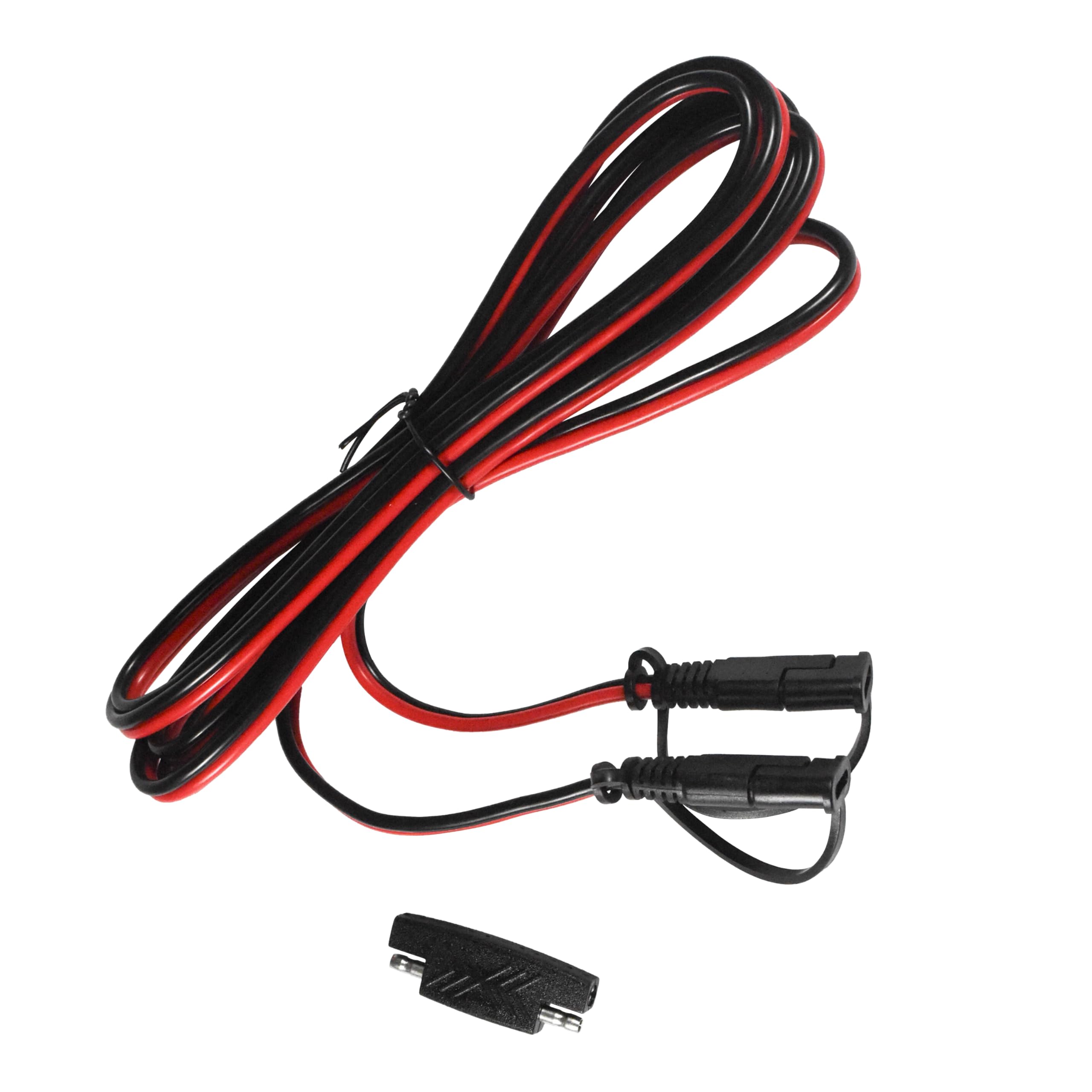 Alt View 3. HQRP - SAE to SAE Extension Cable 16 AWG 9 ft Quick Disconnect with Polarity Reverse Adapter for Solar Charger - black.