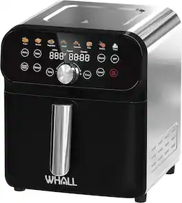 WHALL - Refurbished Excellent - Air Fryer, 6.2QT Air Fryer Oven w/Touchscreen AF06D02-M - Stainless Steel - Black Silver