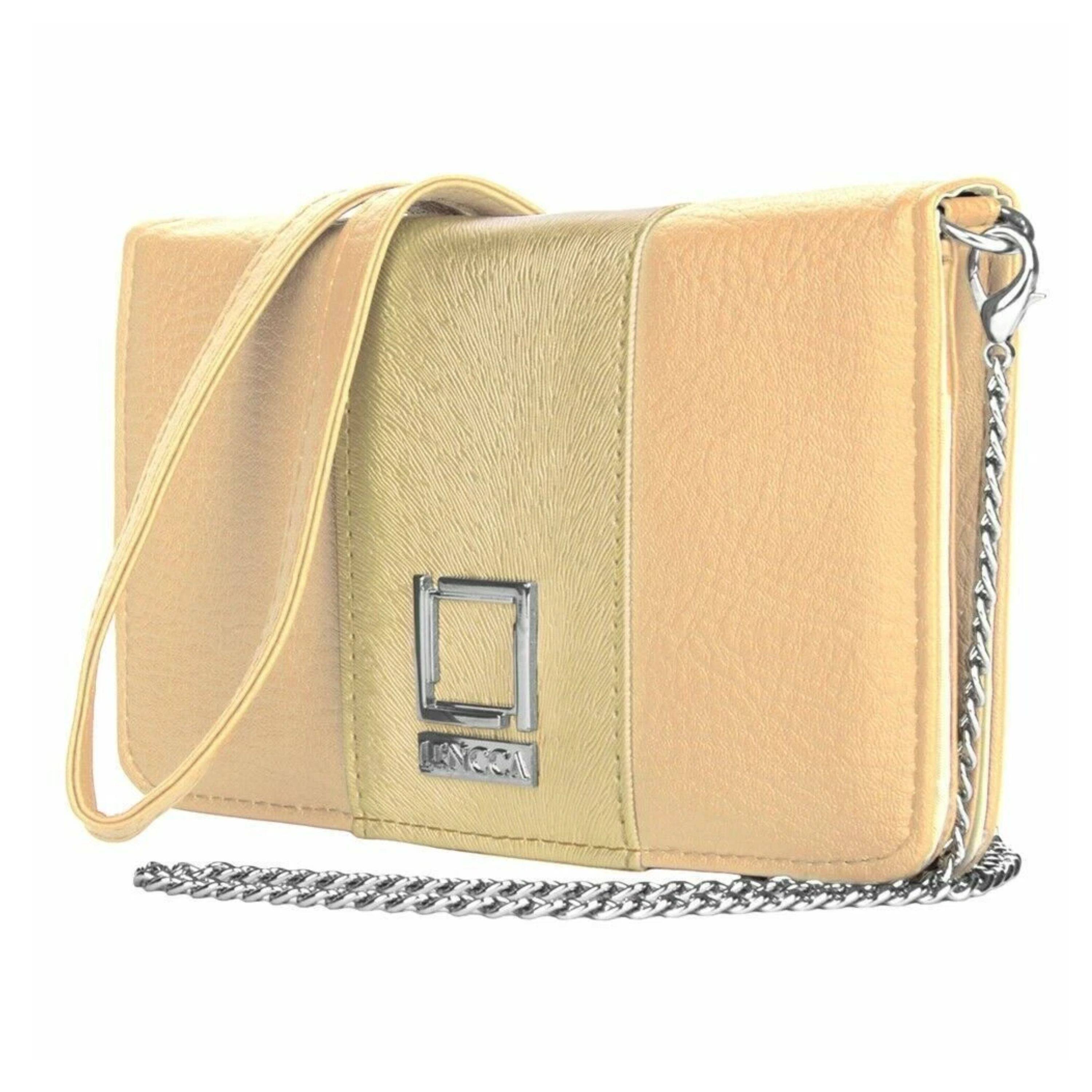 Front. Kitcheniva - Women Phone Wallet Purse Crossbody Bag For Samsung Galaxy A35 5G Beige/Gold - Beige/Gold.