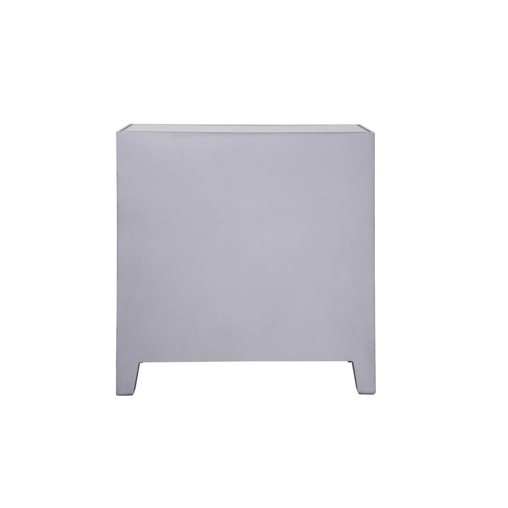 Angle. Elegant Decor - 1 Drawer 2 Doors Cabinet 28 in. x 13-1/4 in. x 28-1/4 in. in silver paint - Silver.