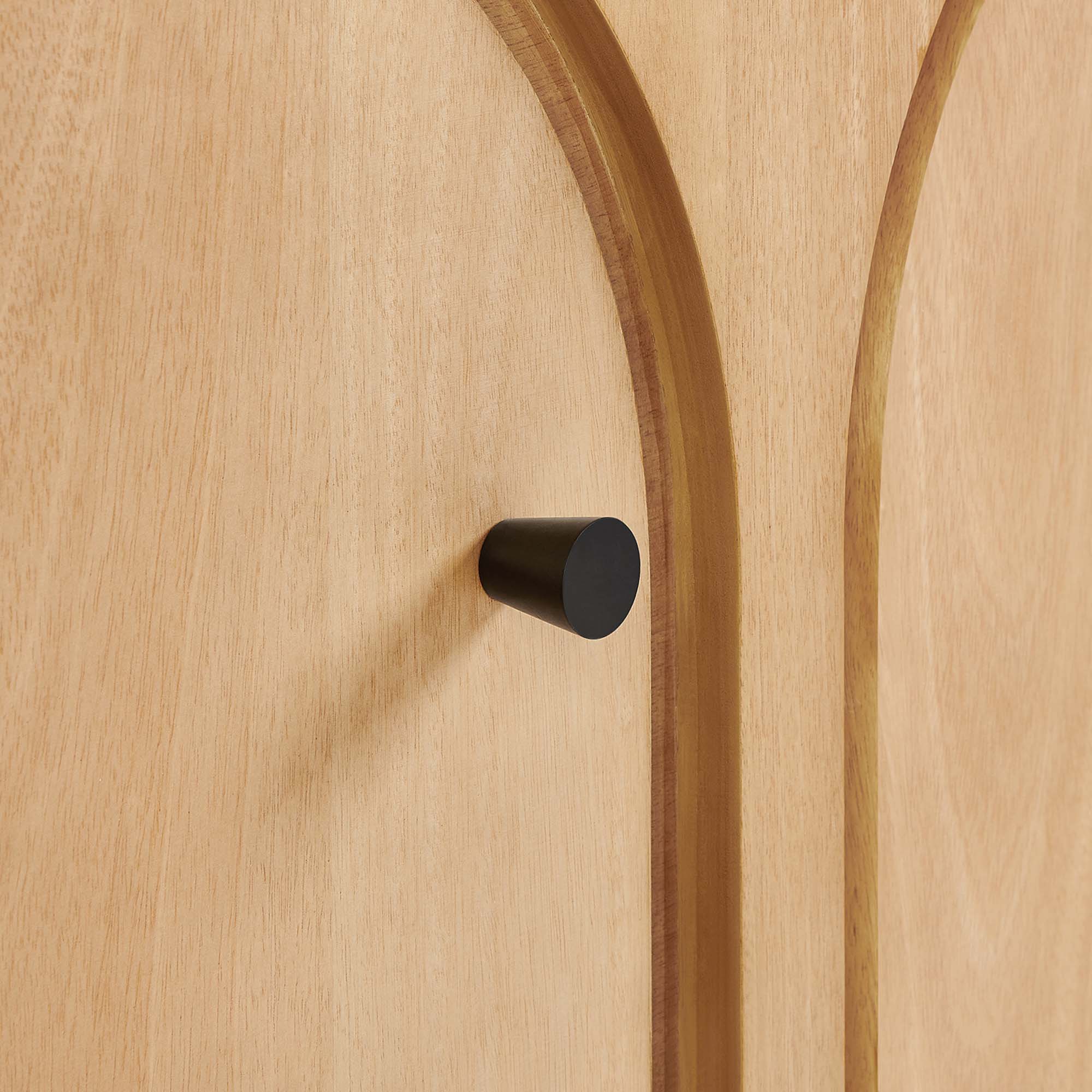 Alt View 5. Modway - Appia 3-Door Arched Door Sideboard Storage Cabinet by Modway - Oak.