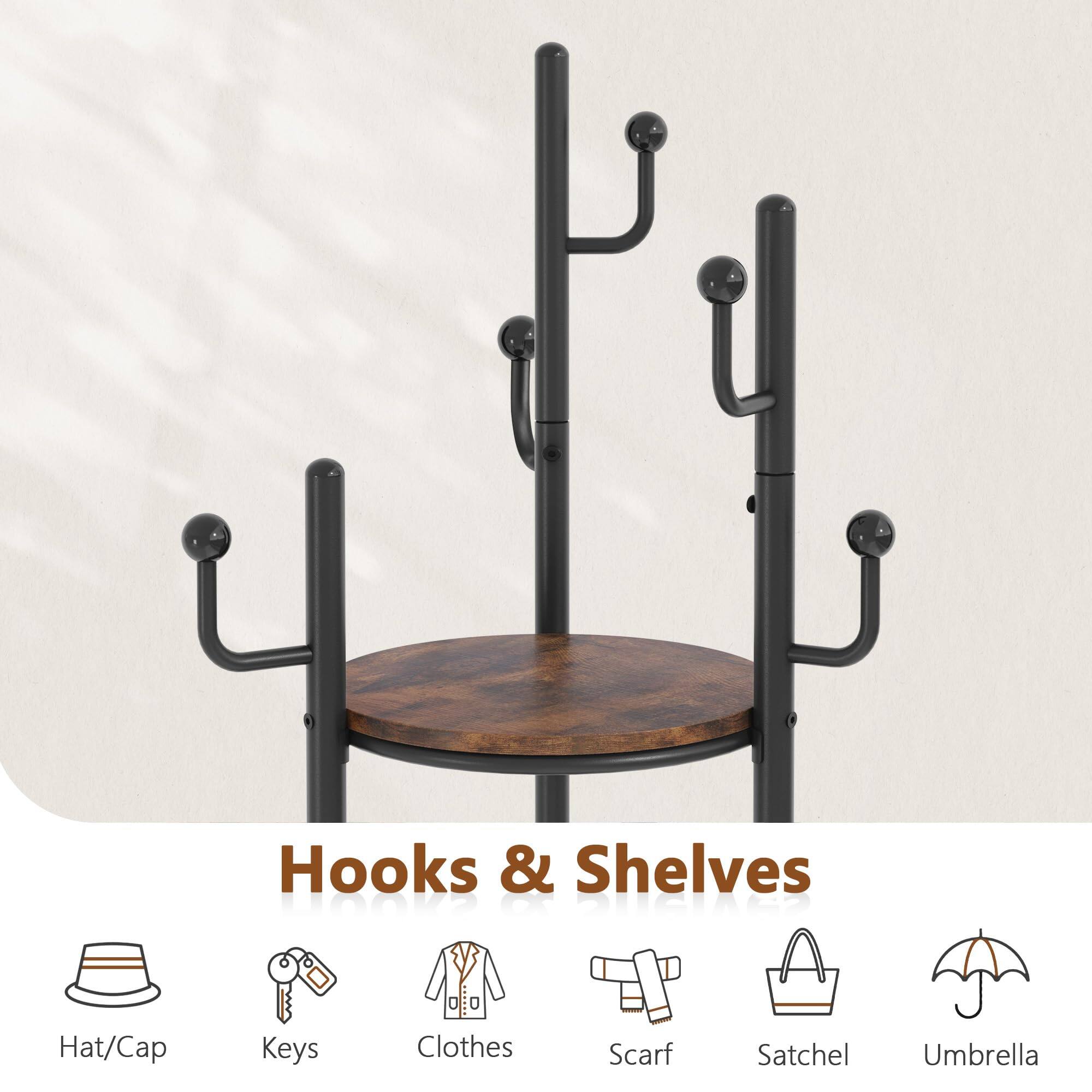 Hooks & Shelves

- Hat/Cap
- Keys
- Clothes
- Scarf
- Satchel
- Umbrella