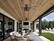Angle. Siljoy - 52-In Farmhouse Flush Mount Lighted Cage Ceiling Fan Walnut/Black Blades & Remote for Living Room Patio Bedroom - Black.