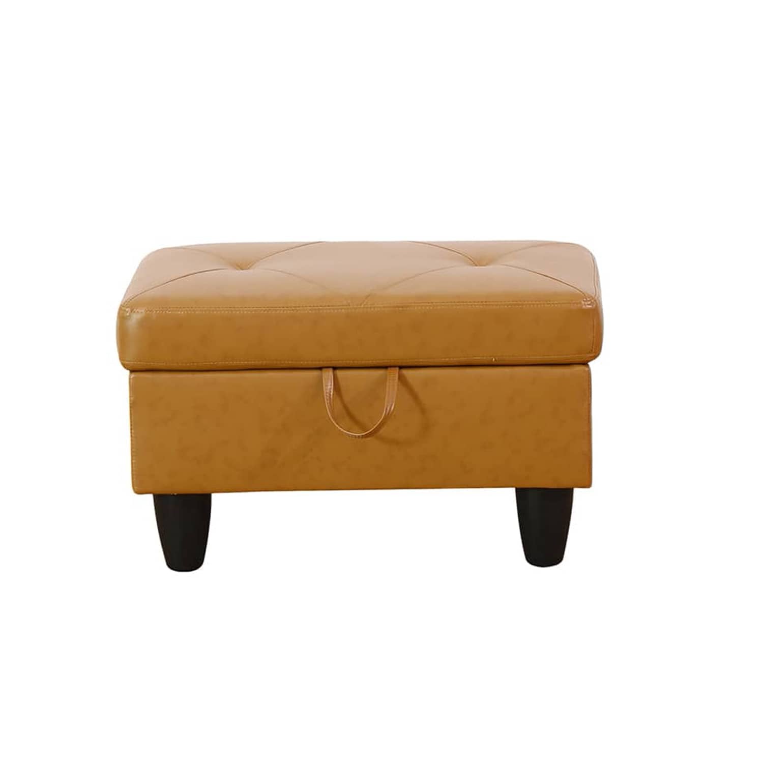 Alt View 7. Boyel Living - Premium Semi PU Upholstered Sofa Solid Wood Frame Double Spring with Right Chaise Lounge - Caramel Brown.
