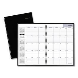 AT-A-GLANCE - DayMinder Monthly Planner Ruled Blocks 12 x 8 Black Cover 14 Month Dec 2025 to Jan 2027