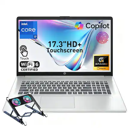 intel. CORE i7 Copilot 17.3" HD+ Touchscreen Touch Wi-Fi 6 CERTIFIED hp GRAIDIO E mouse
