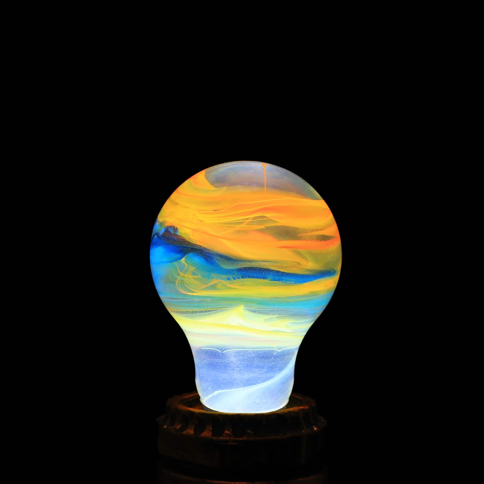 E.P. Light - Handmade Solar System Resign Light Bulb - Multicolor