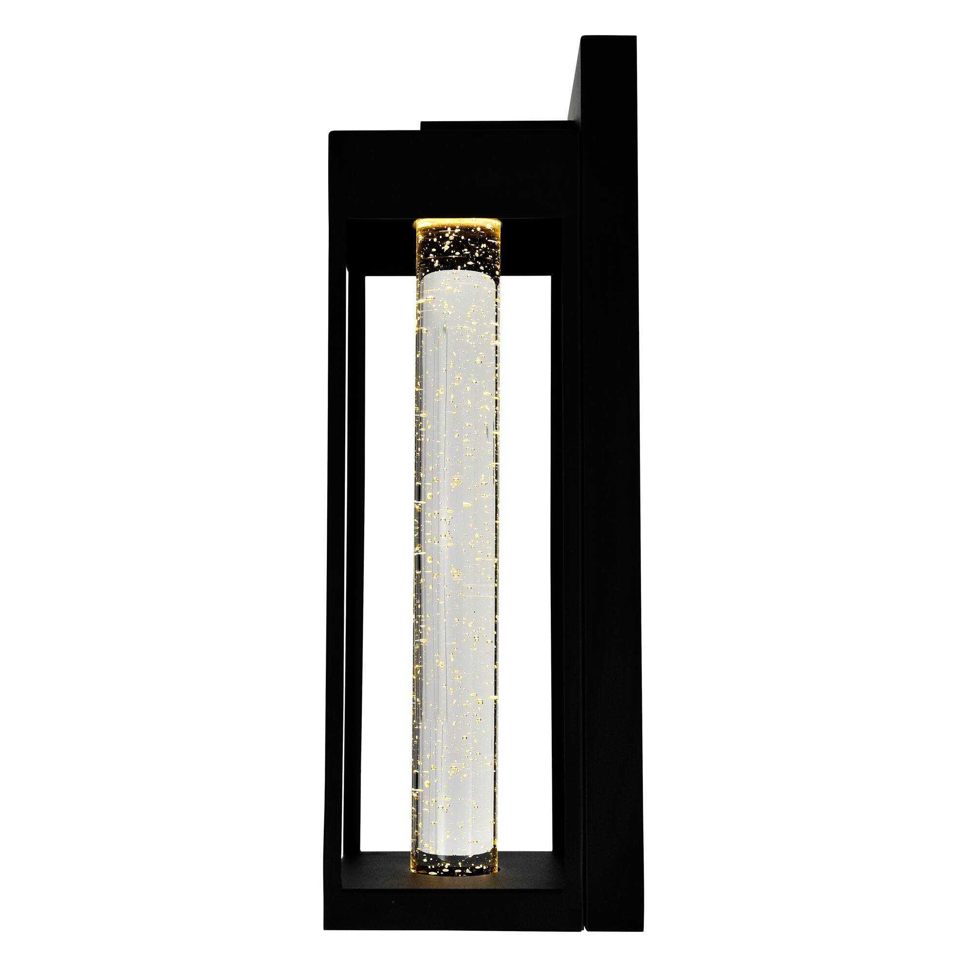 Left. CWI Lighting - Rochester LED Integrated Black Outdoor Wall Light - Black.