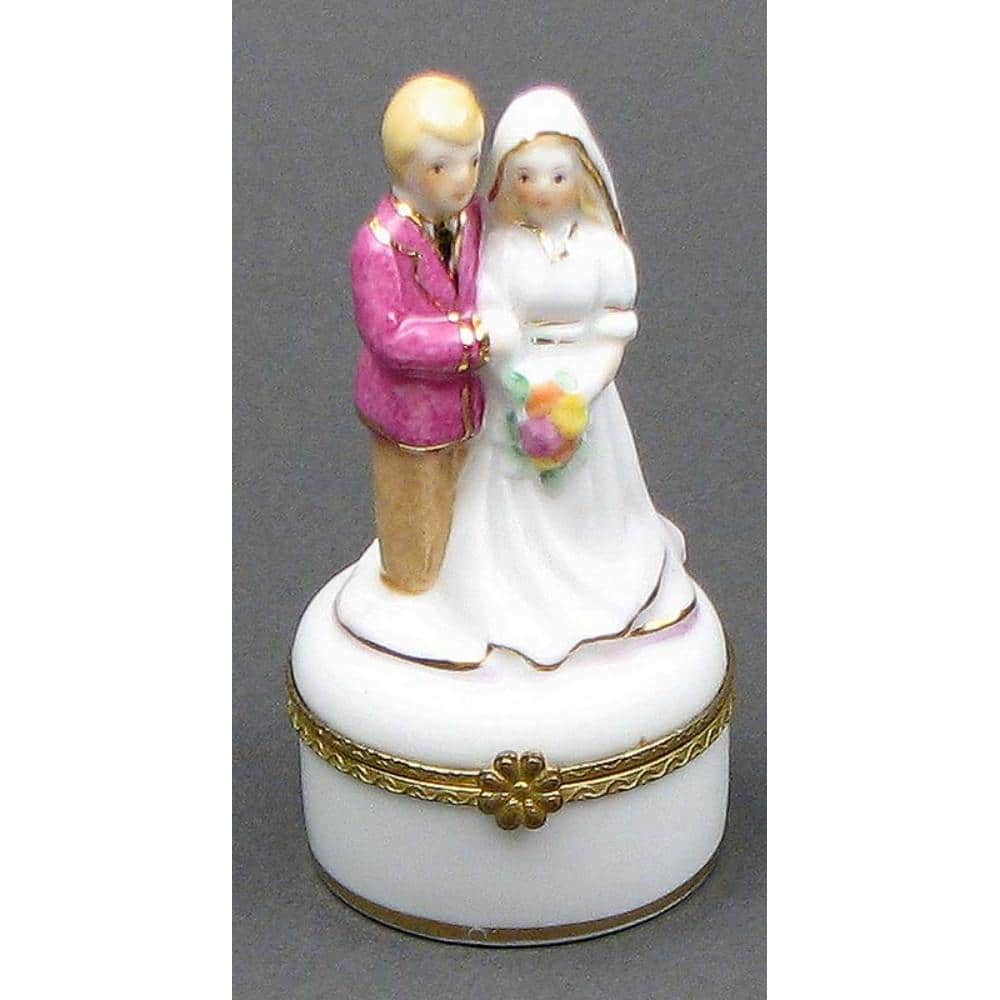 BreeBe - Wedding Couple on Mini Trinket Box - Multi
