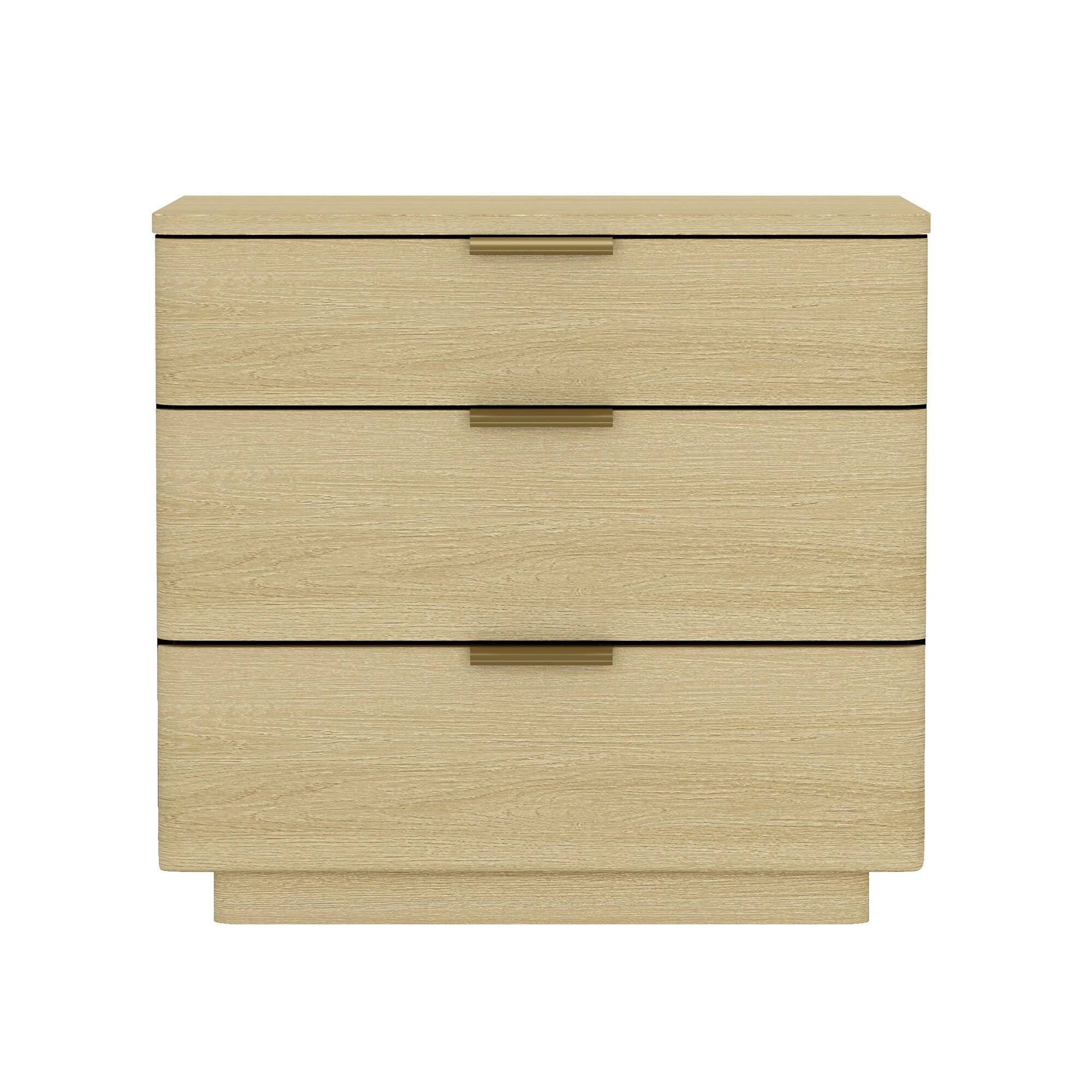 Front. Manhattan Comfort - Payton Modern 26" Nightstand - Natural Oak.