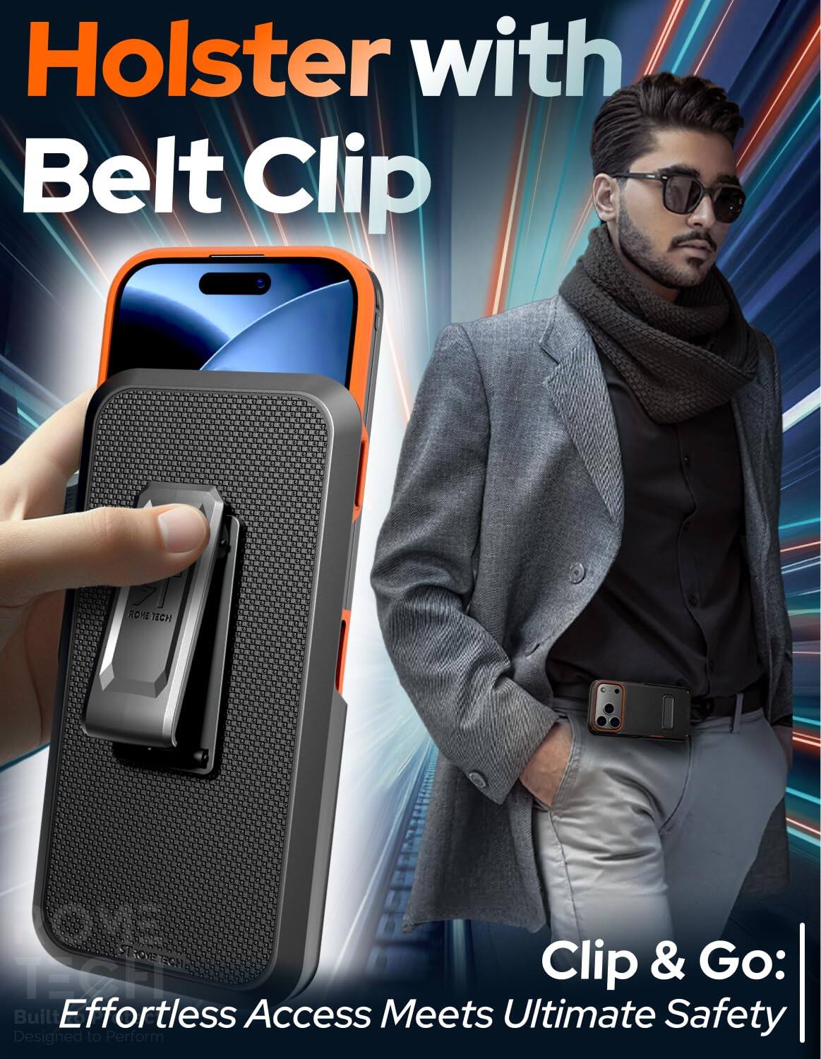 Holster with Belt Clip

ROVE TECH

Clip & Go: Effortless Access Meets Ultimate Safety

Built to Perform
Designed to Perform