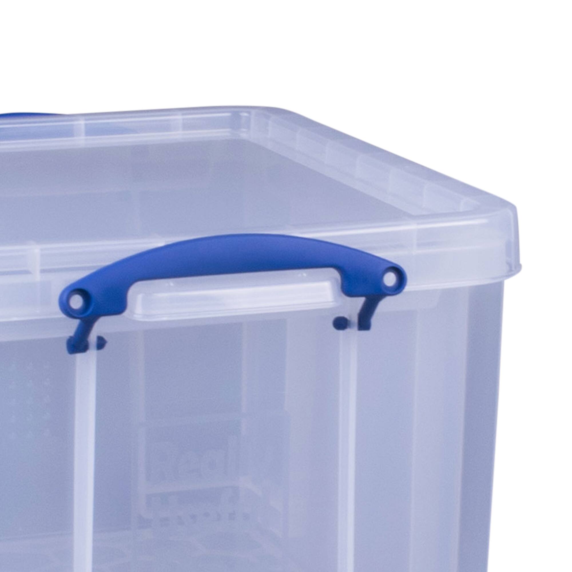 Alt View 5. Really Useful Box - Really Useful Box 32 Liter Storage Container w/Snap Lock Handles, 12 Pack, Clear - Clear.